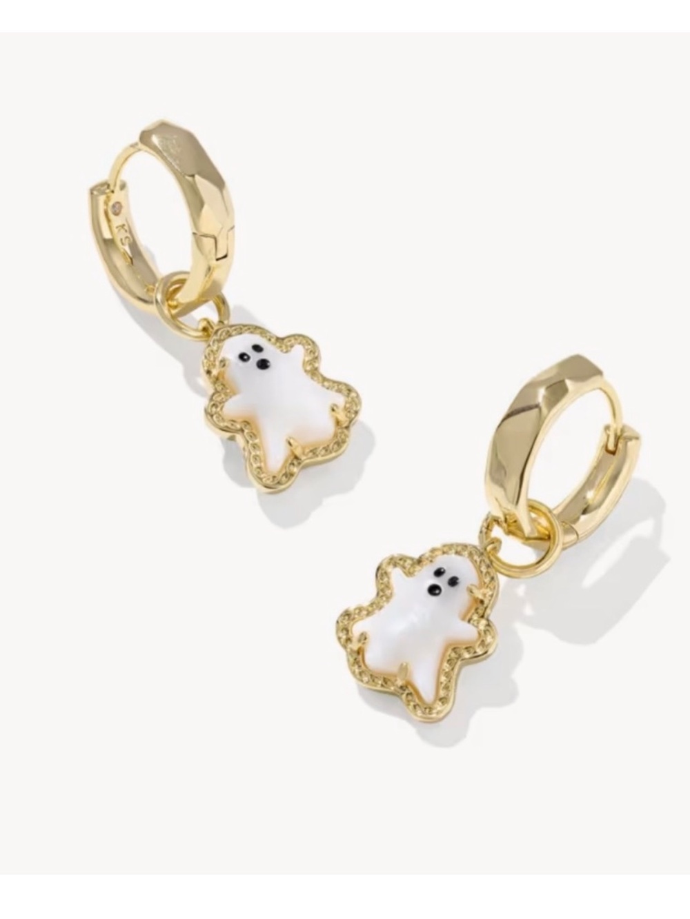Kendra Scott Ghost Gold Convertible Huggie Earrings NEW $75